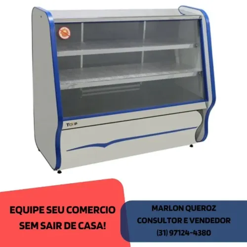 Balcao Refrigerado Ormifrio 1,25M Branco e Azul