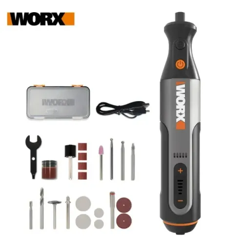 Micro Retífica sem fio 8V da Worx WX106, USB. Poderosa e compacta. 