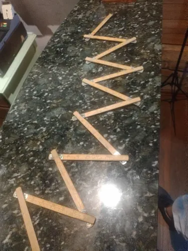 Metro Antigo De Madeira 2m 12 Dobras