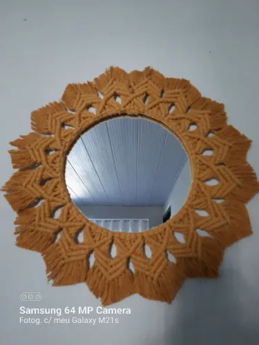 Espelho em macrame
