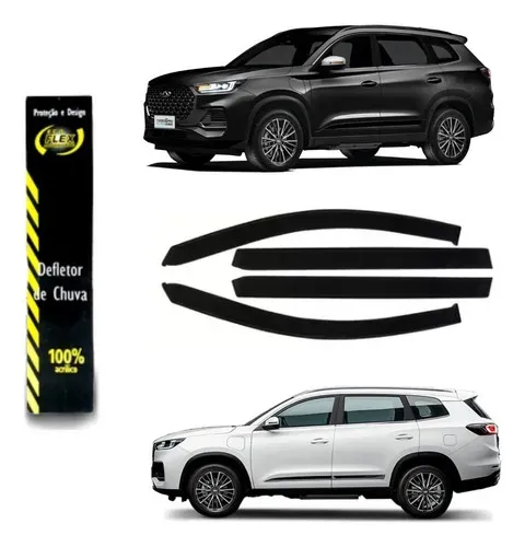 Jogo Calha Chuva Compativel Chery Tiggo 8 Pro 2021 2022 2023