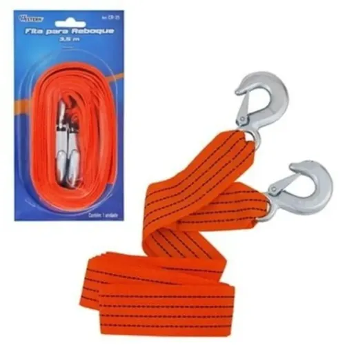 Cabo / Fita Para Reboque Carga Maxima 2 Toneladas 3,5mx50mm
