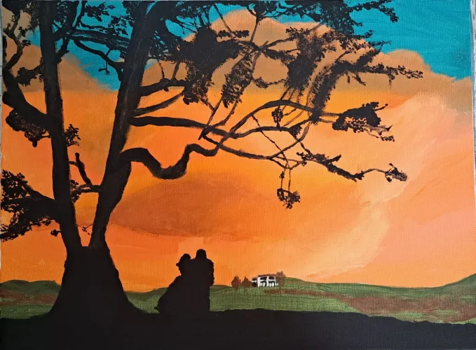 Quadro Pintura de "E o Vento Levou" 