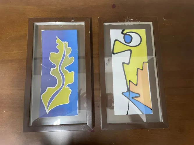 Par de Quadros Abstratos - Arte Moderna