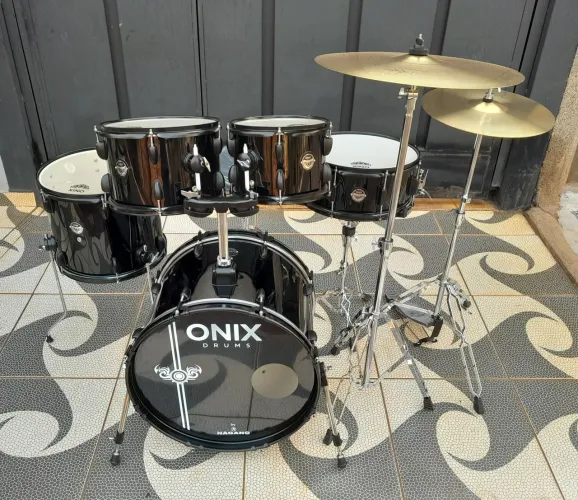 Bateria Acústica Nagano Onix NOVA Completa 10' 12' 14' 14'x5'5. Tooop