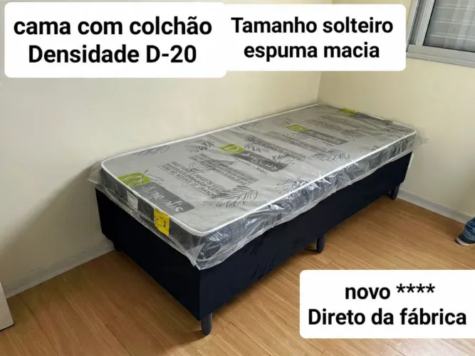 Cama solteiro colchão novo Garantia entrega promoção