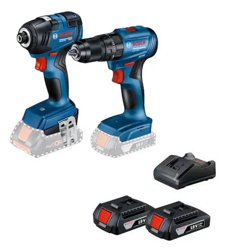COMBO PARAFUSADEIRA BOSCH GSB185LI CHAVE IMPACTO GDR18V200 C/2BAT 2AH