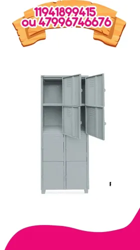 roupeiro de aço de 8 portas cinza