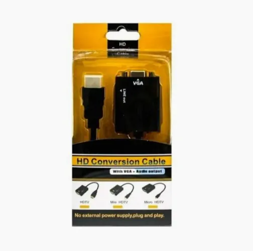 Cabo Conversor HD para VGA com Áudio