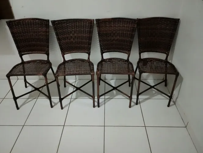 Conjunto de 4 Cadeiras de área externa 