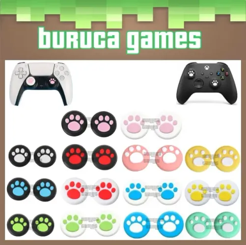 2 Pares de Grips de Silicone Pata para botão analógico de controles de vídeo game