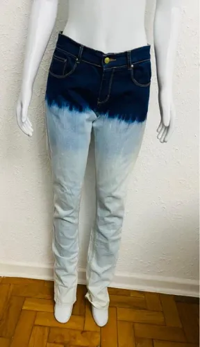 calça jeans amapó tamanho 38 azul em lavagens ótimo estado