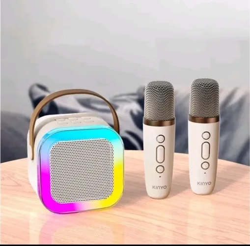 Karaokê Portátil KINYO com Microfones Sem Fio