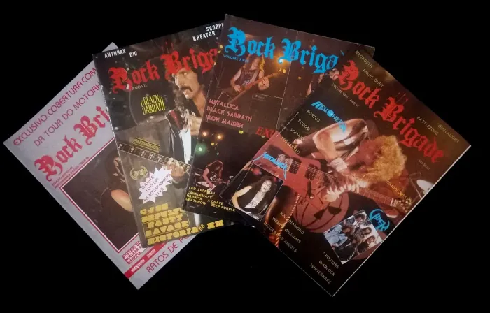 Lote Revistas Rock Brigade anos 80 + edição especial e cards