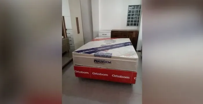 Cama box casal mola ensacada