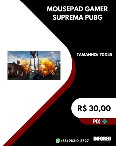 Mousepad gamer Suprema pubg