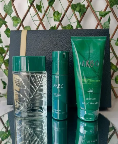 Kit Arbo O Boticário: Perfume, Shower Gel e Desodorante