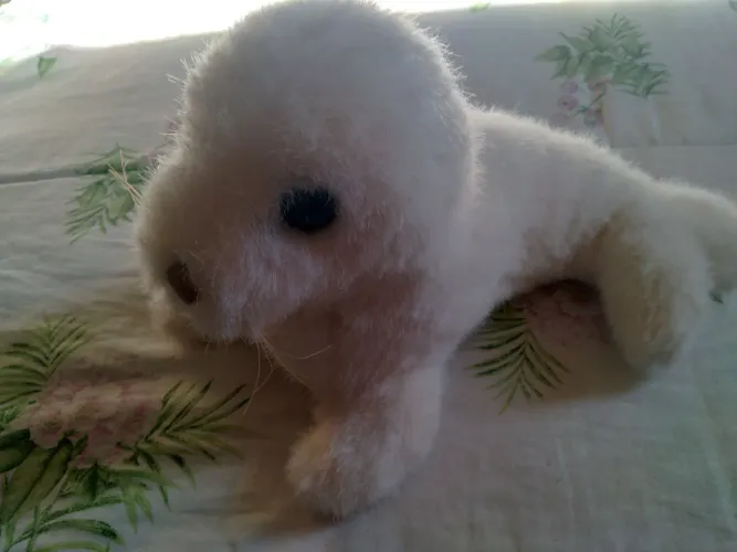PELÚCIA ANTIGA BEBÊ FOCA ORIGINAL GUND 1986