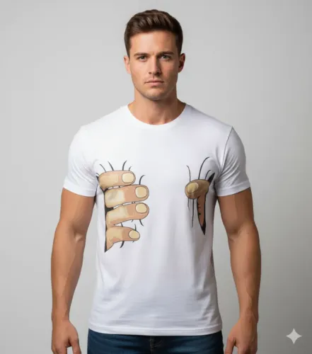 Camiseta Customizada em algodao e elastano