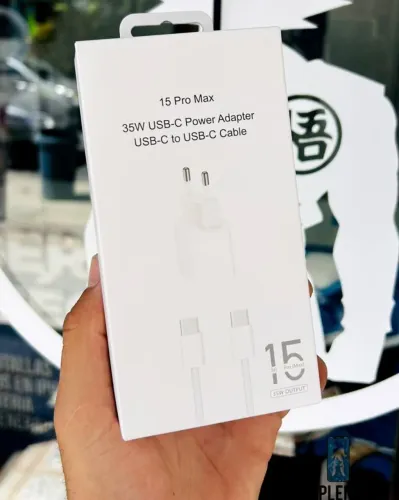 Carregador Turbo 35W Completo Tipo-C Para Tipo-c iPhone 15 PRO MAX