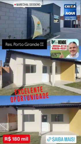 Lenildo Vende oportunidade Res. Porto Grande II casa nova 2 qtos
