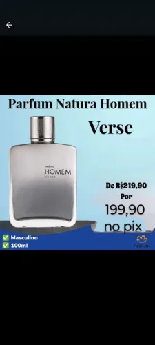 Perfume Natura Homem Verse 100ml