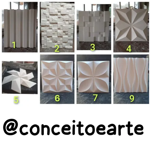 Placa de gesso 3D e instalação