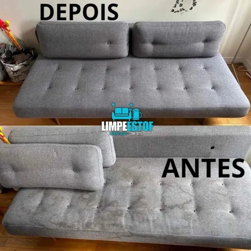 Higienizamos sofá de dois lugares 