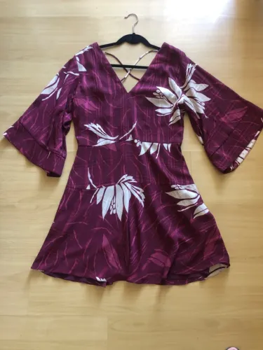 Vestido Floral Manga Sino