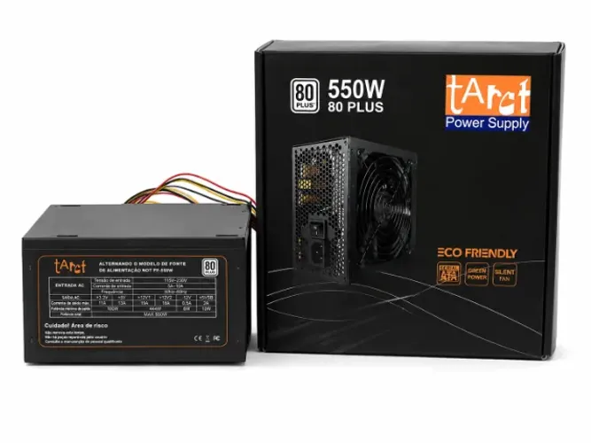 Fonte Tarct 550w 80 Plus White | Atx Original Funcionando com Caixa
