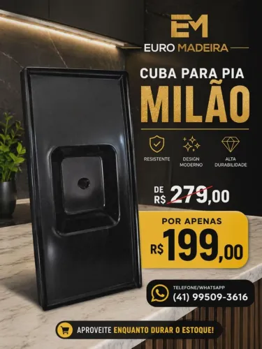 Cuba para pia Milão - Novo