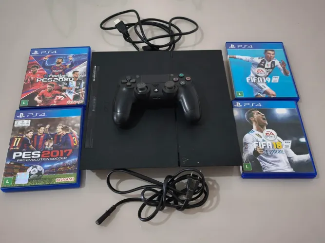 PS4 + 4 Jogos + Controle ? Pronto para Jogar!