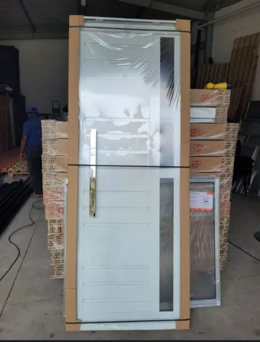 Porta de Lambril em Aço com Visor - VER MEDIDAS