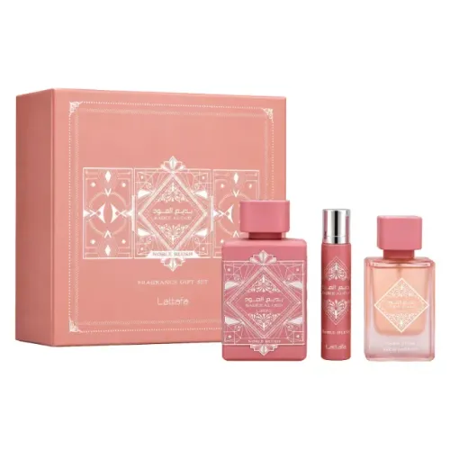 Perfume Lattafa Noble Blush Parfum Feminino 100ml + Perfume de Viagem 12ml + Hair Mist 50m