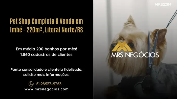 Pet Shop Completa à Venda em Imbé - 220m², Litoral Norte/RS