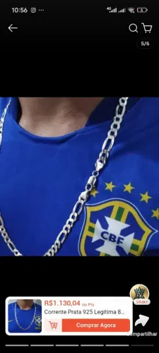 Cordão de prata 925 um ano de uso