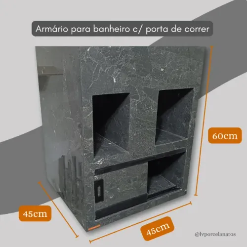 Armário para banheiro em porcelanato 60x45cm
