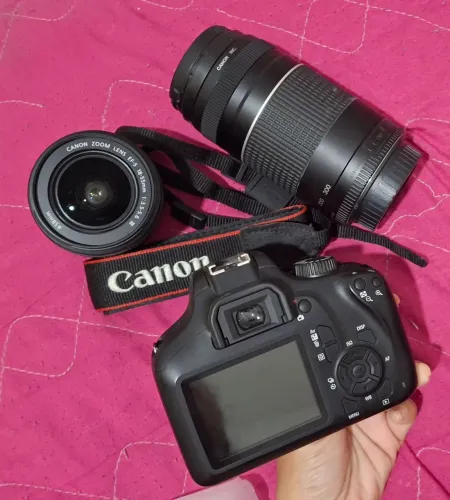 câmera canon eos rebel t100 preta