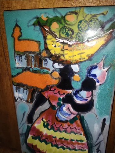 Azulejo Antigo Prentice De Carvalho (Baiana) - Arte Naïf