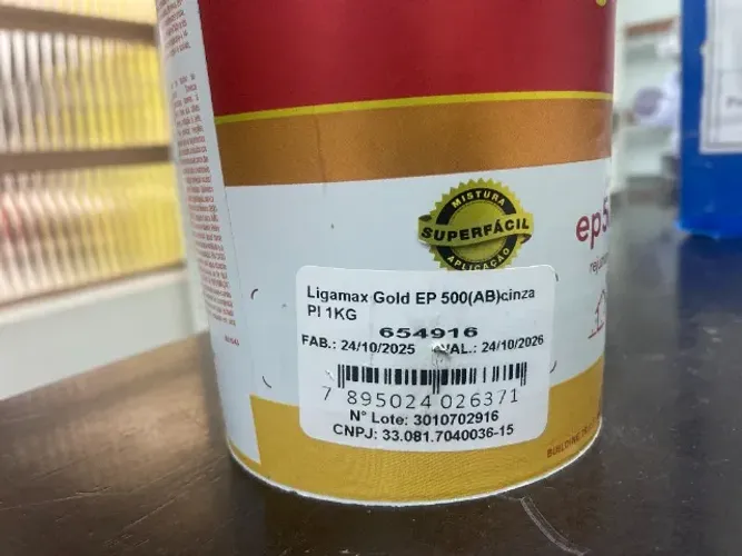 Rejunte Epoxi Ligamax Gold Cinza - 1kg - 160 unidades