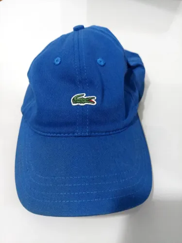 Boné Lacoste Gabardine Azul Royal Fita de Couro