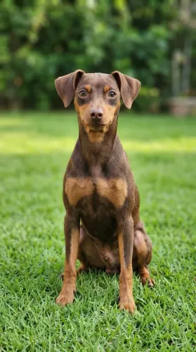 Pinscher Marrom Filhote Macho