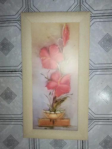 Quadro decorativo flores vermelhas 