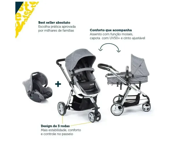 Carrinho + Bebê Conforto Safety 1st Mobi Duo