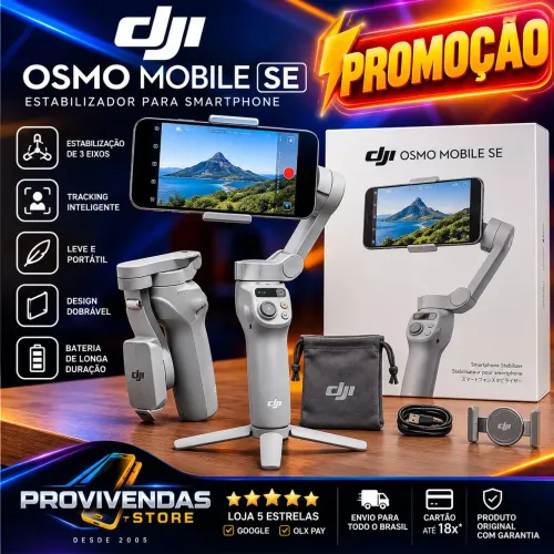 DJI Osmo Mobile SE Estabilizador Gimbal 3 Eixos para Smartphone na Promoção Imperdível!<br>