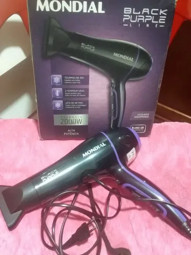 Secador de cabelo Black  Purple line mondial