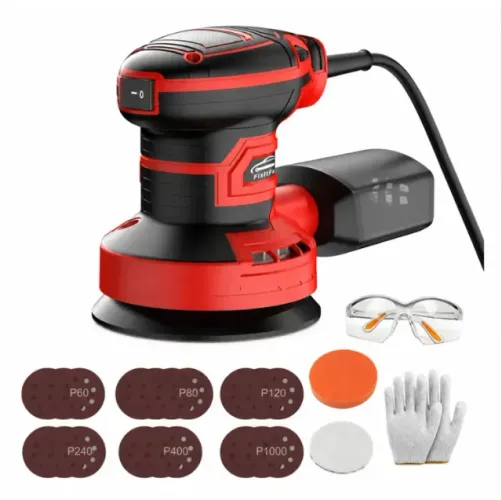 Lixadeira Orbital Elétrica 125mm 220V 60Hz 6 Velocidades Ajustável c/ Coletor de Pó - NOVA