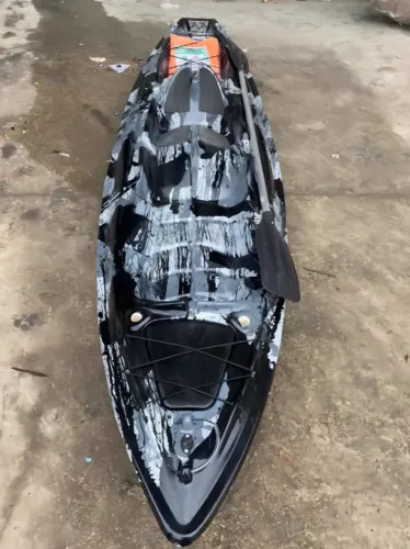 Caiaque De Pesca Aberto Modelo K1 Pró Fibra 1 Lugar + Remo