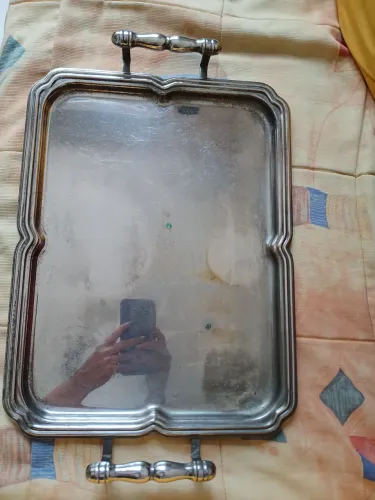 Bandeja metal banhado a prata