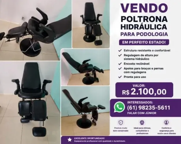 vendo essa poltrona hidráulica para podologia